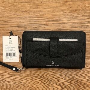London Fog Black Textured Wallet